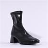 Miss Elastic Block Heel Ankle Boot - Black